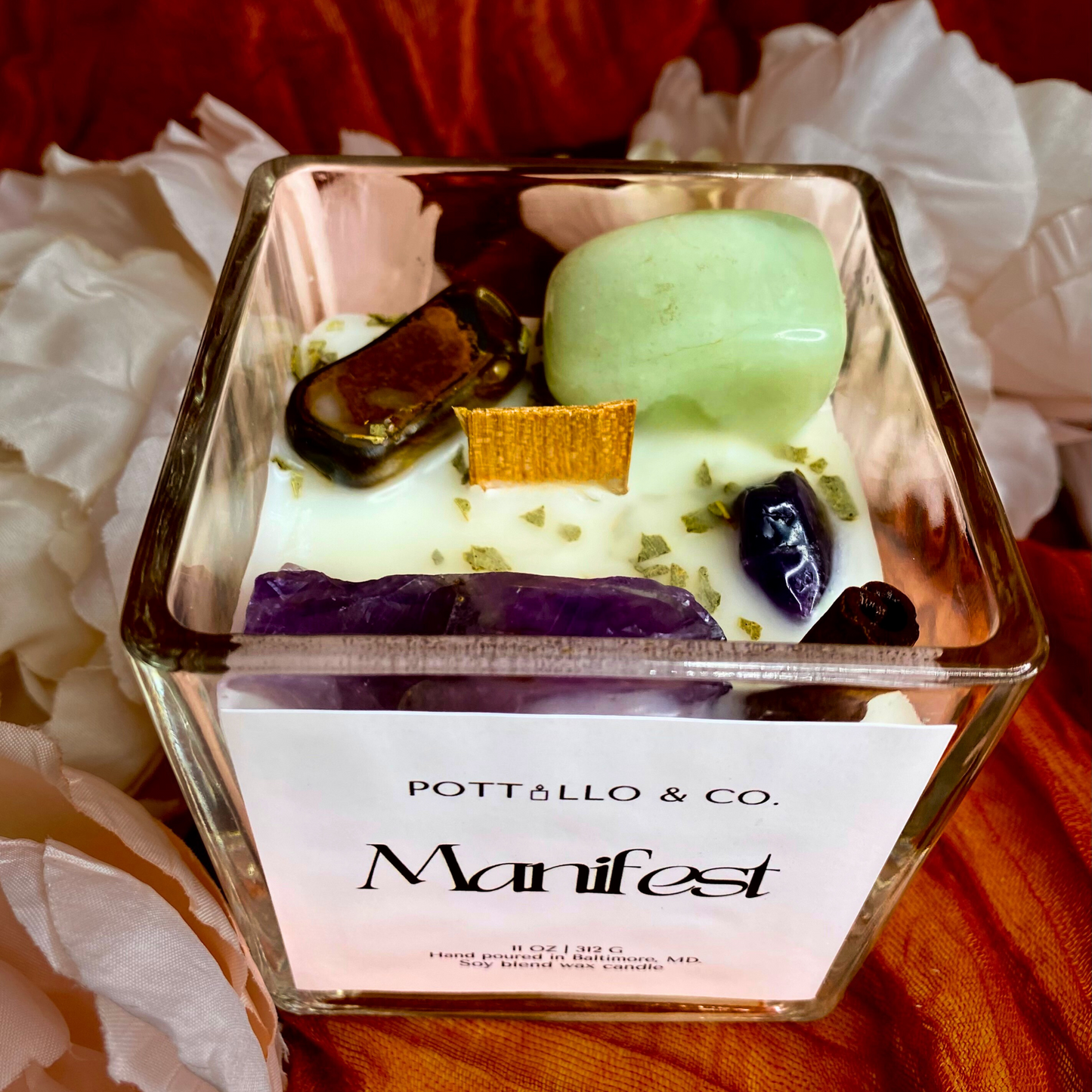 Manifest Crystal Candle