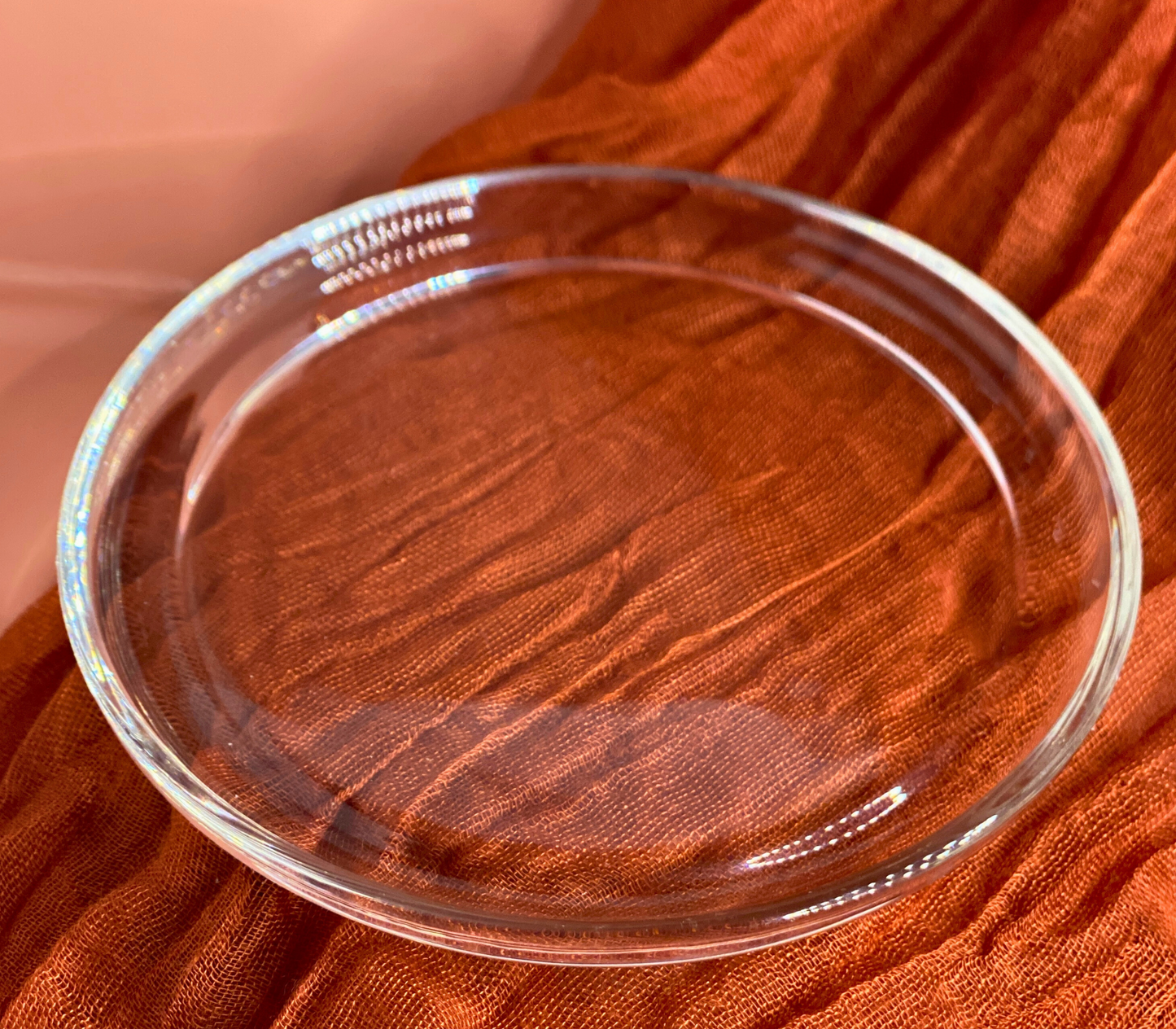 Clear Glass Candle Coaster