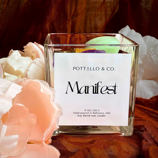 Manifest Crystal Candle