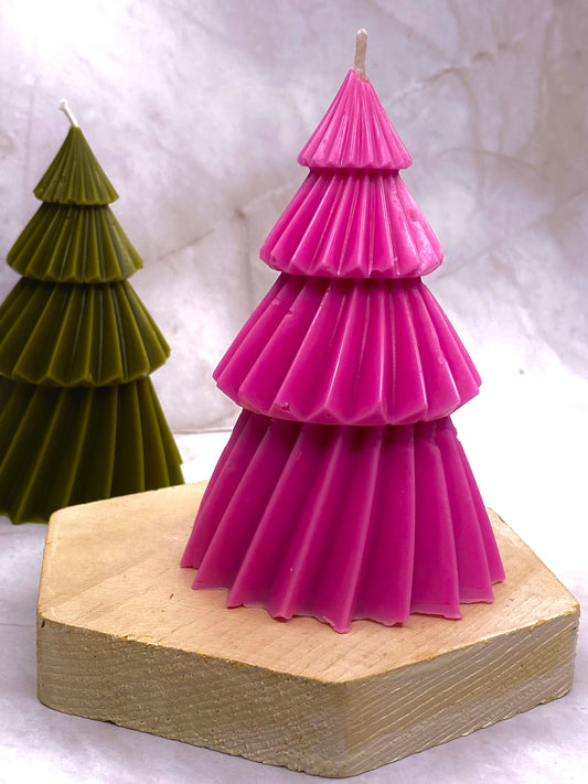 Miniature Christmas Tree Pillar Candle