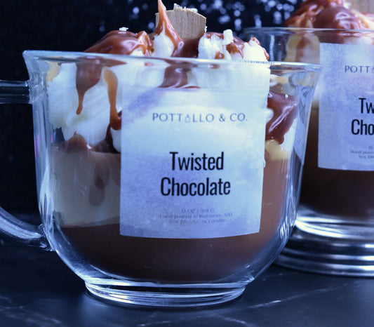 Twisted Chocolate Candle